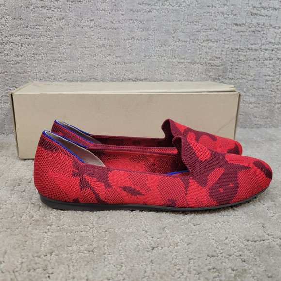 Rothy's The Loafer Red Camo Slip On Shoes Women's Size US 7.5, 8, 8.5 NEW - Picture 3 of 10